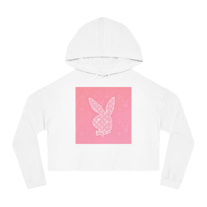 PB Bunny Pink Women’s Cropped Hooded Sweatshirt