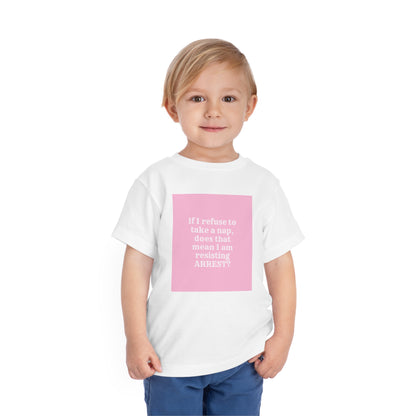 Pink ResistingArrest Toddler Short Sleeve Tee