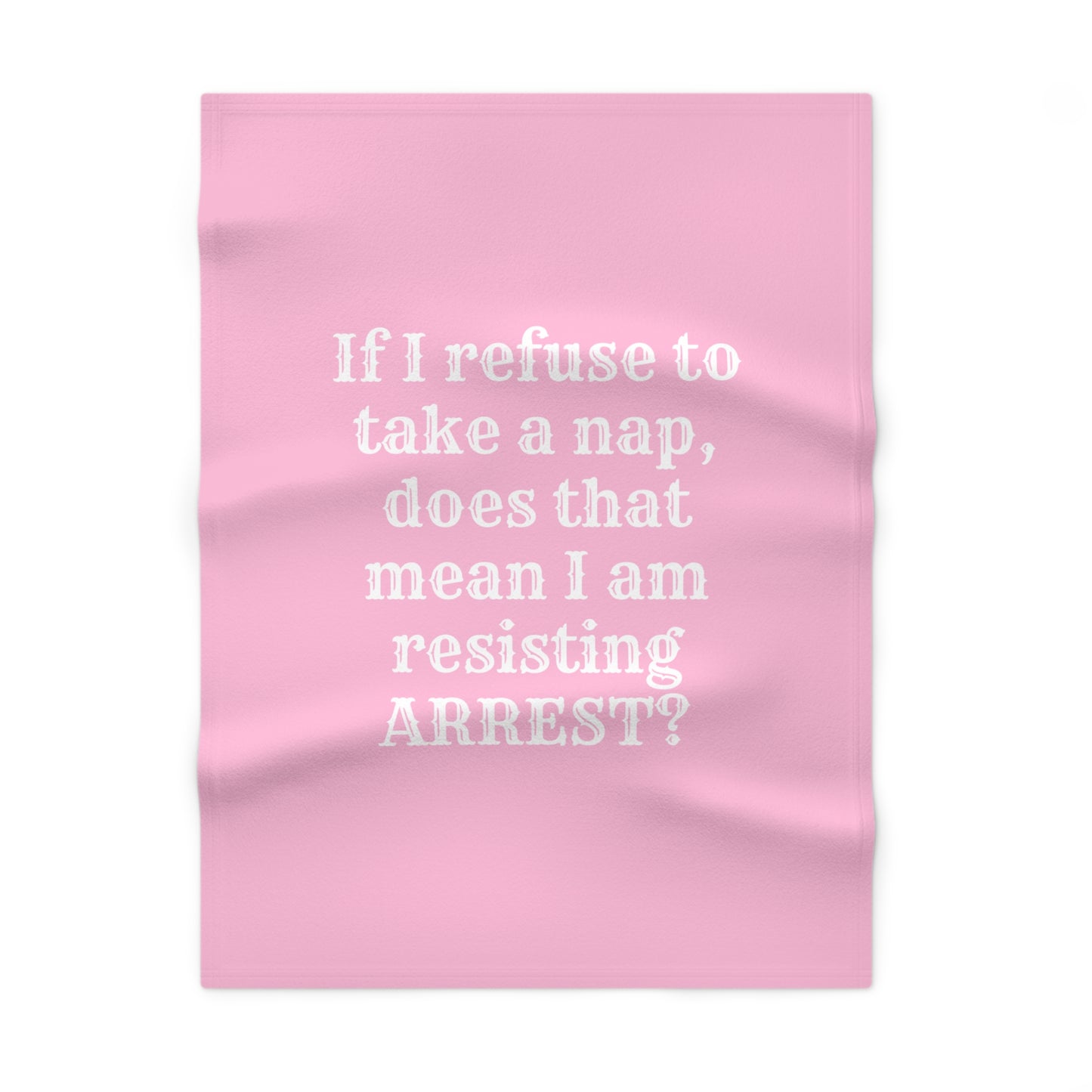 Pink ResistingArrest Soft Fleece Baby Blanket