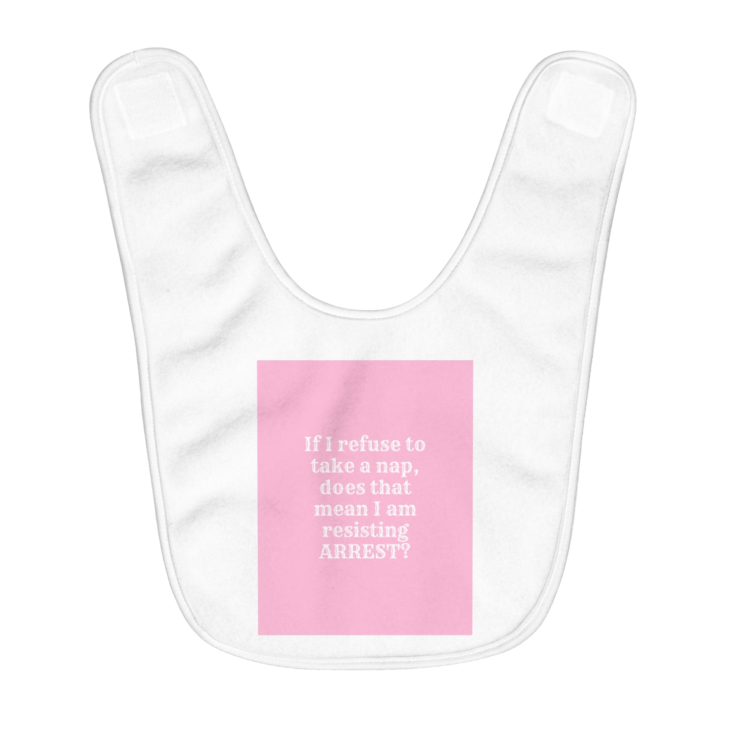 Pink ResistingArrest Fleece Baby Bib