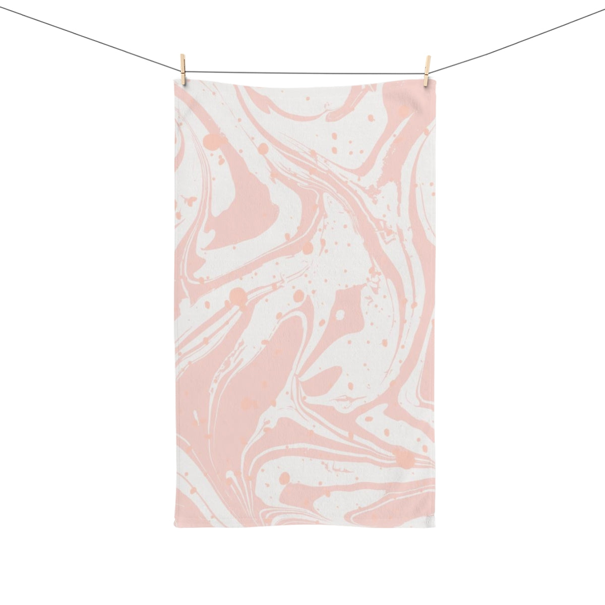 Pink Marble Splat Hand Towel