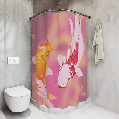 Koi design Polyester Shower Curtain