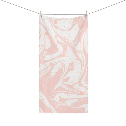 Pink Marble Splat Mink-Cotton Towel