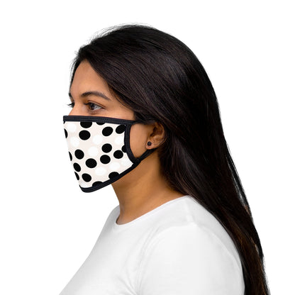 Polka Dots Mixed-Fabric Face Mask