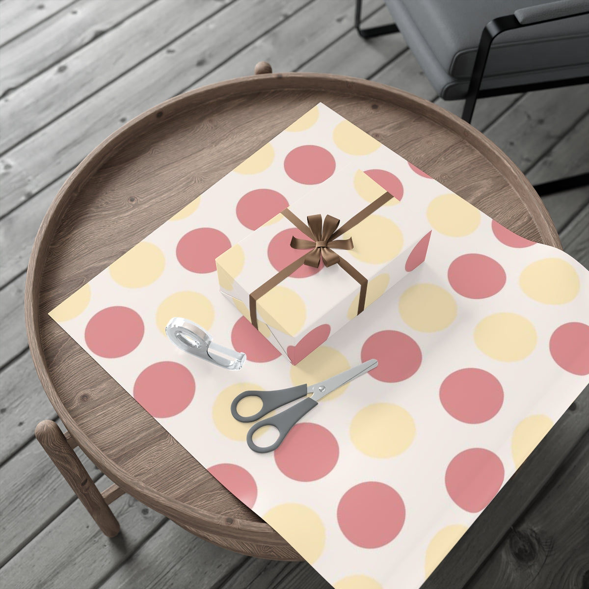 Giant Polka Dots Gift Wrap Paper