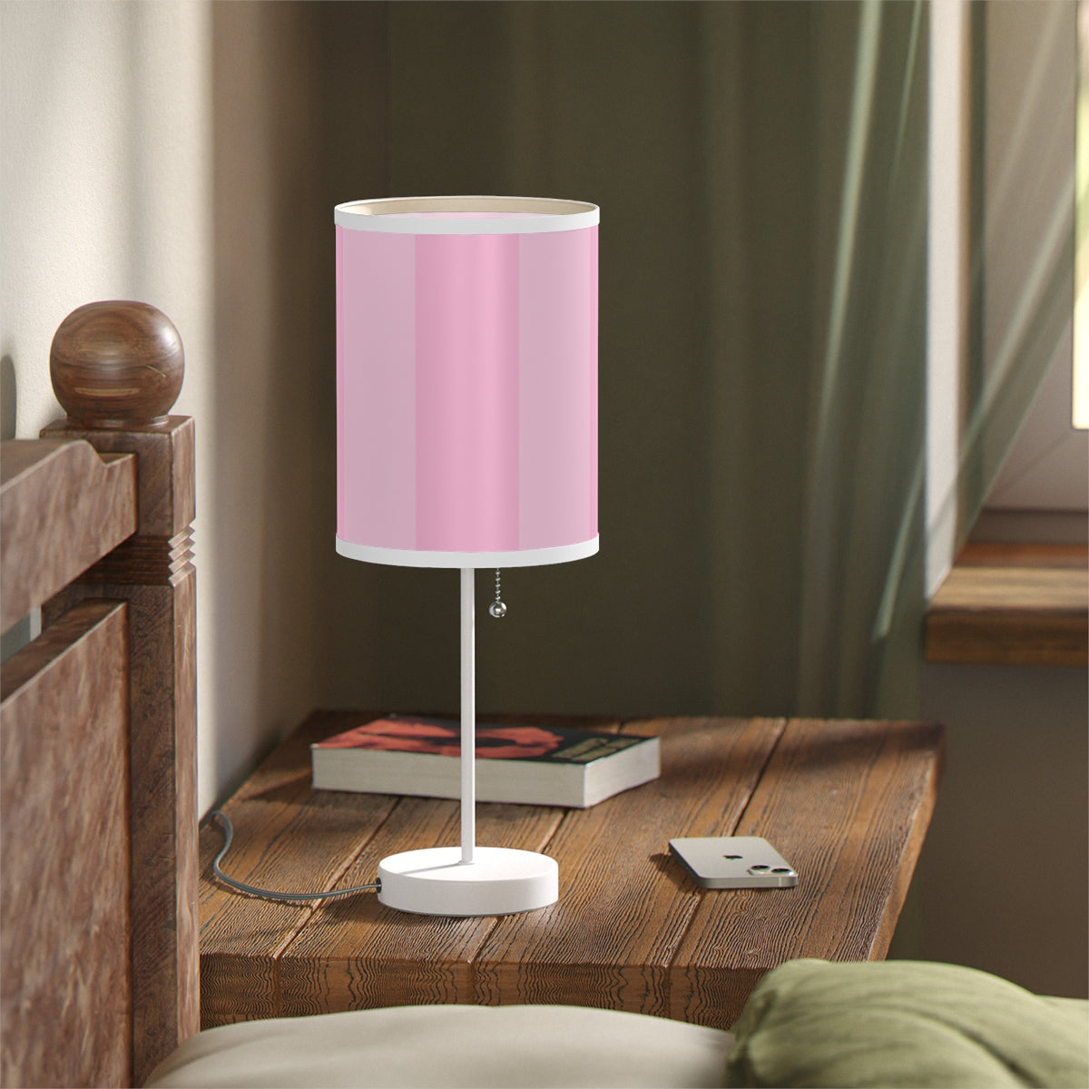 Pink Stripes Lamp on a Stand, US|CA plug