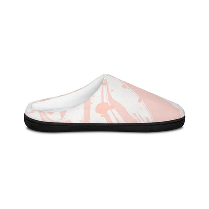 Pink Marble Splat Women's Indoor Slippers