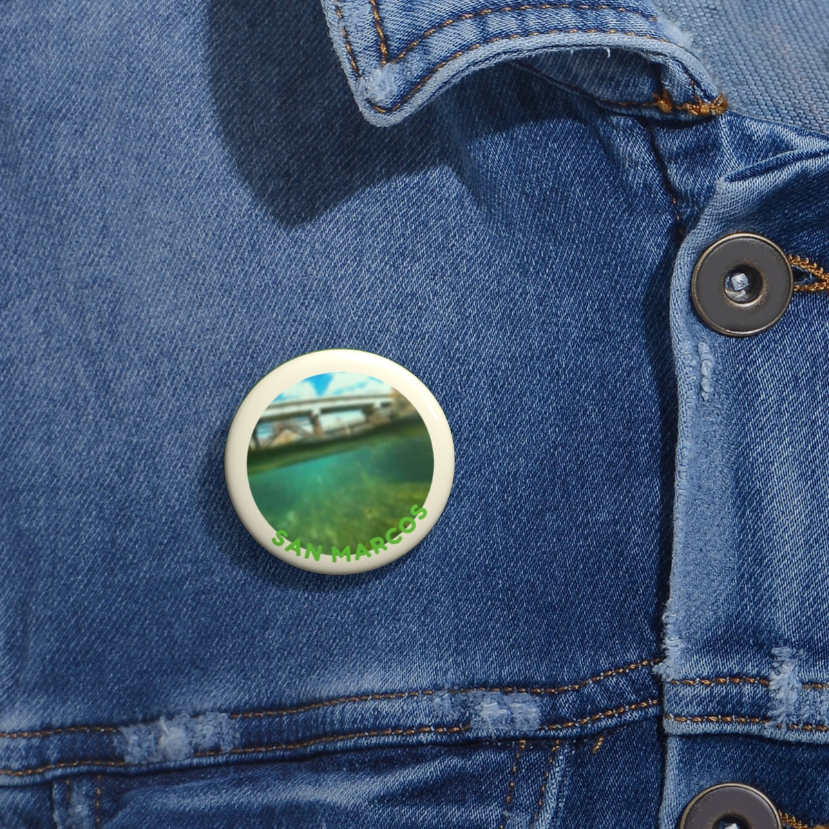 San Marcos River Pin Buttons