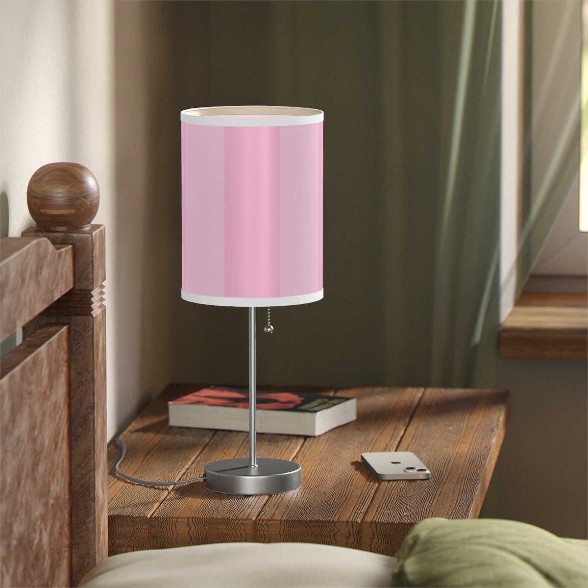 Pink Stripes Lamp on a Stand, US|CA plug