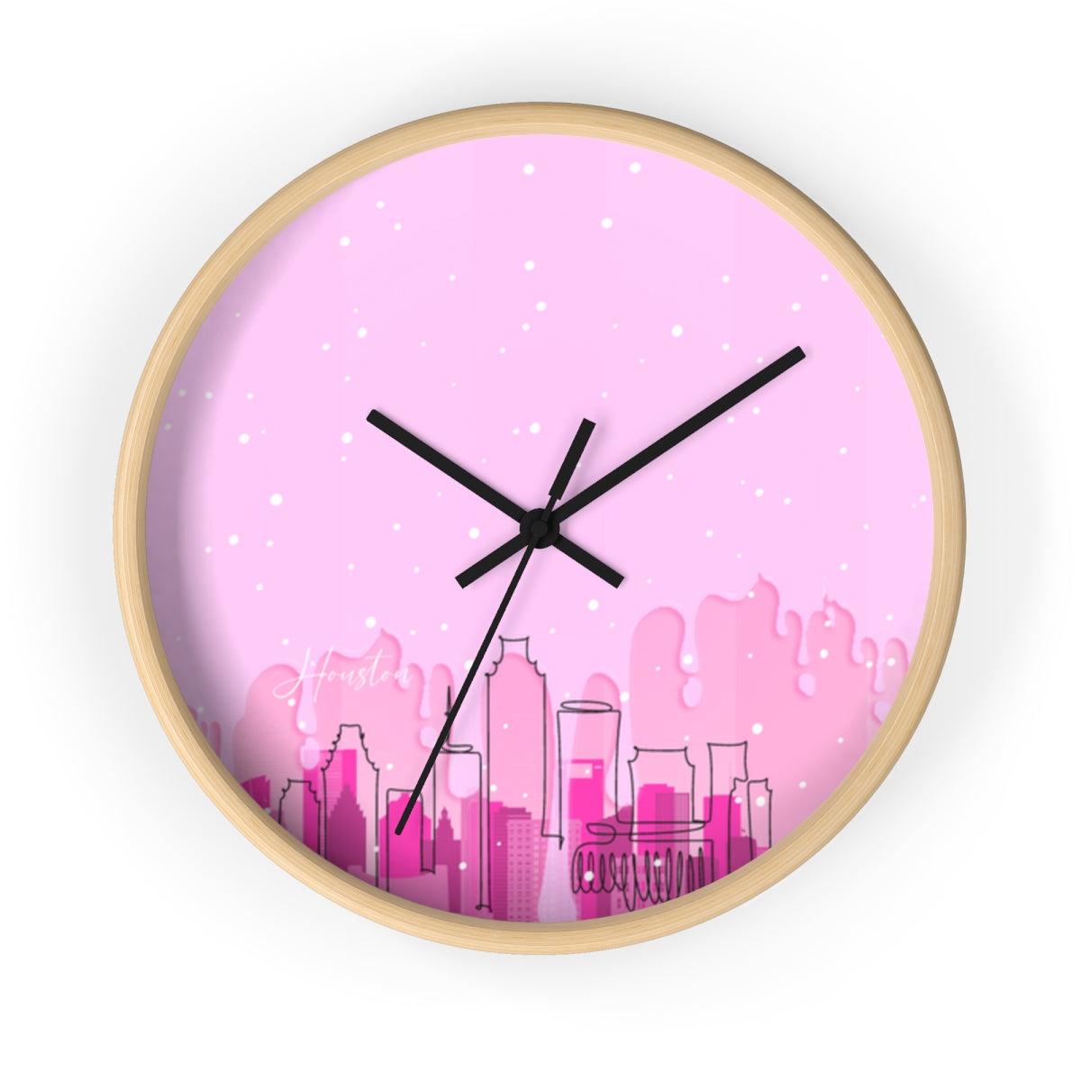 PinkDrip HTX Wall clock