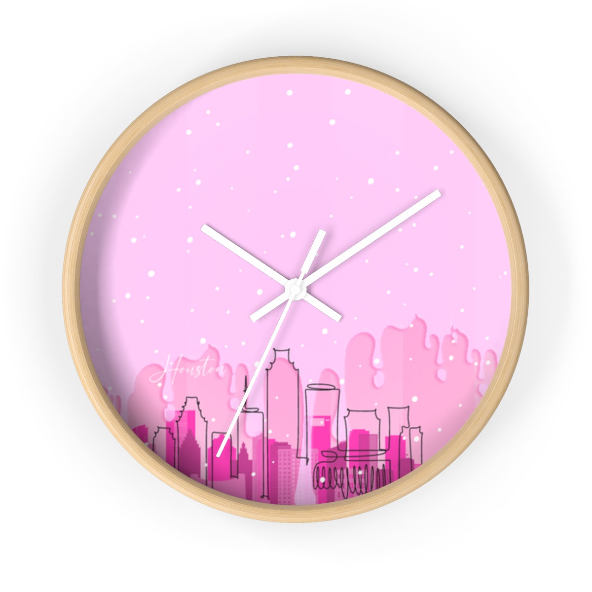 PinkDrip HTX Wall clock