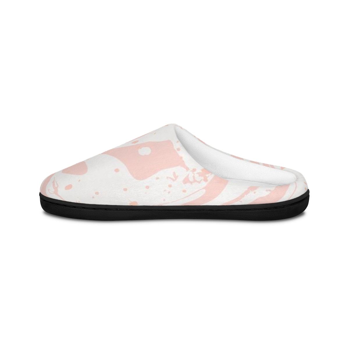 Pink Marble Splat Women's Indoor Slippers