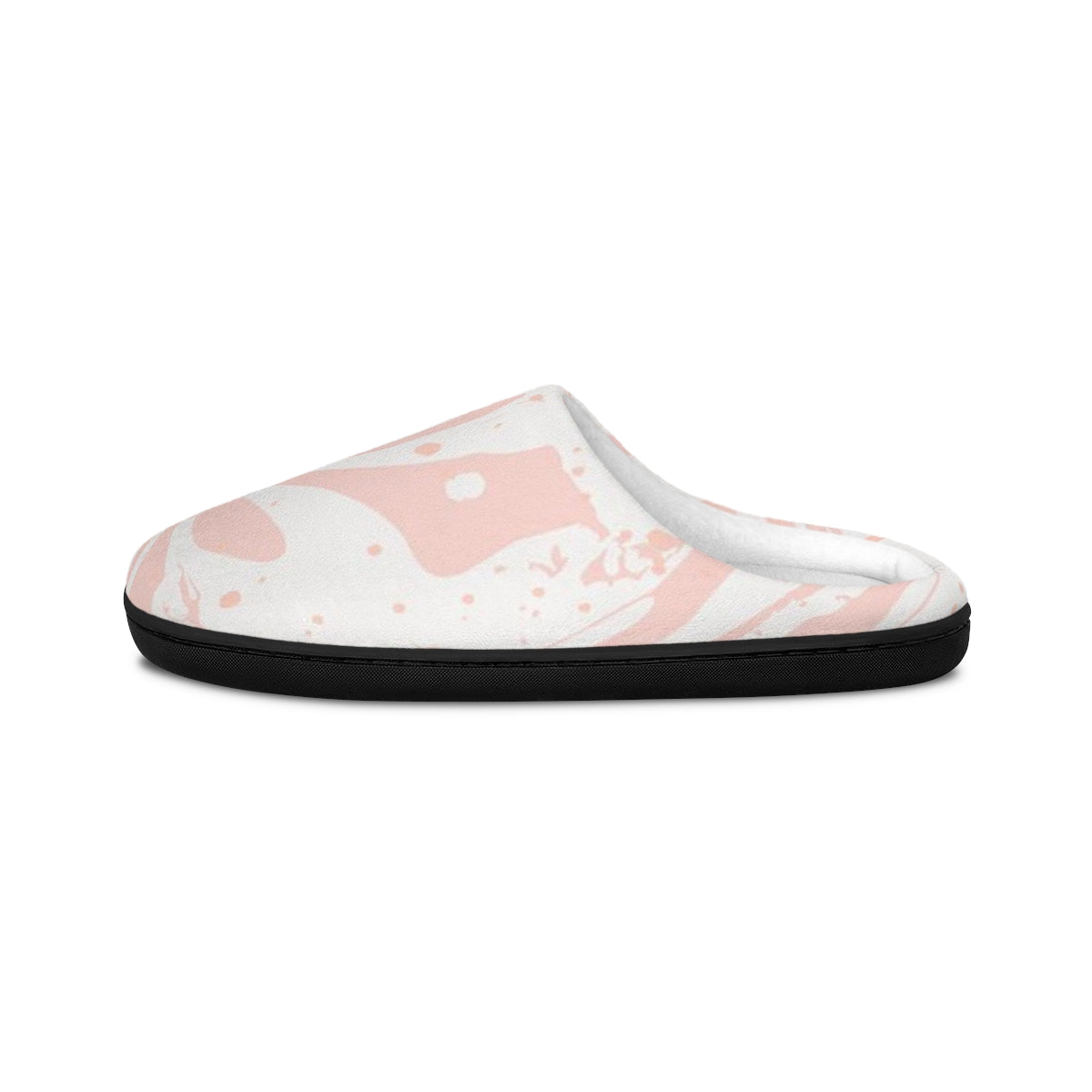 Pink Marble Splat Women's Indoor Slippers