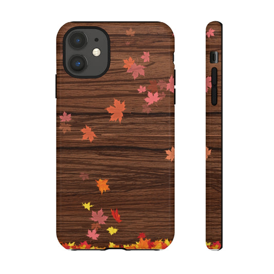 Wooden Leaf Fall Tough Case