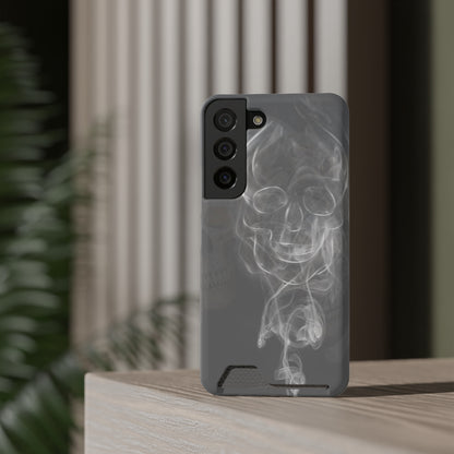 Smokey Skull Phone Case With Card Holder