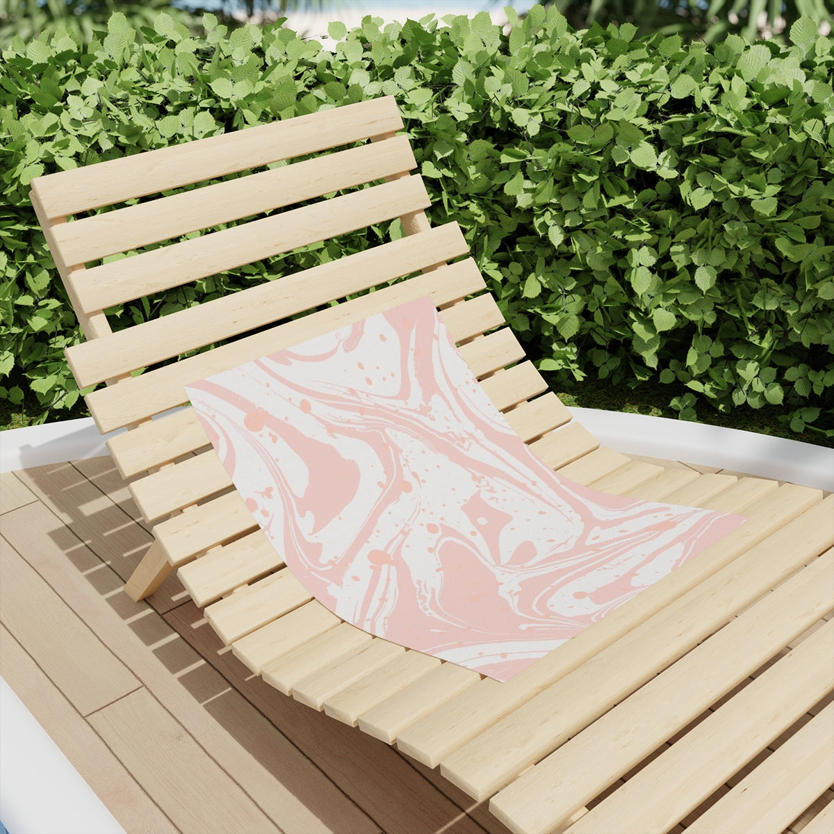 Pink Marble Splat Beach Towels