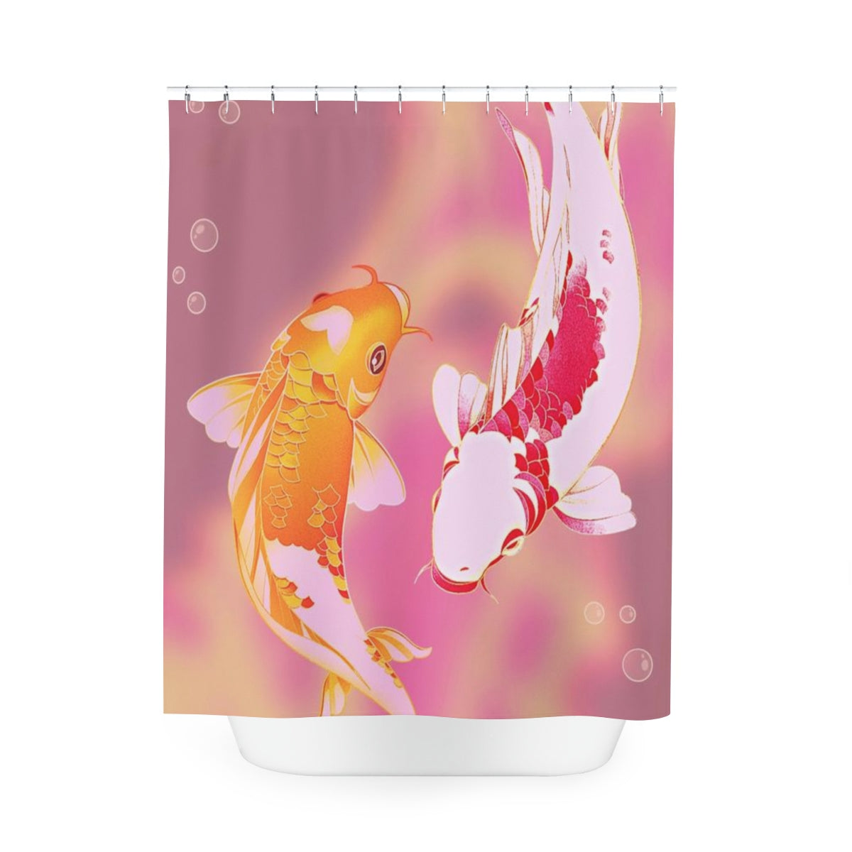 Koi design Polyester Shower Curtain