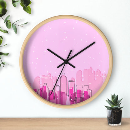 PinkDrip HTX Wall clock