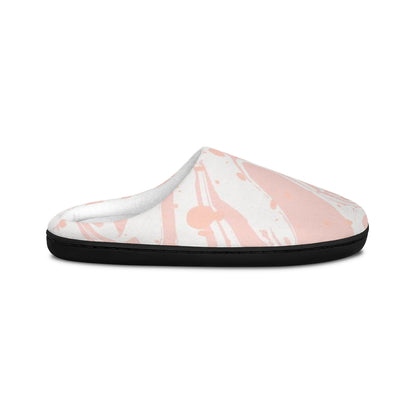 Pink Marble Splat Women's Indoor Slippers