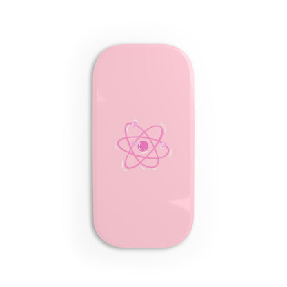 Pink Atom Phone Click-On Grip