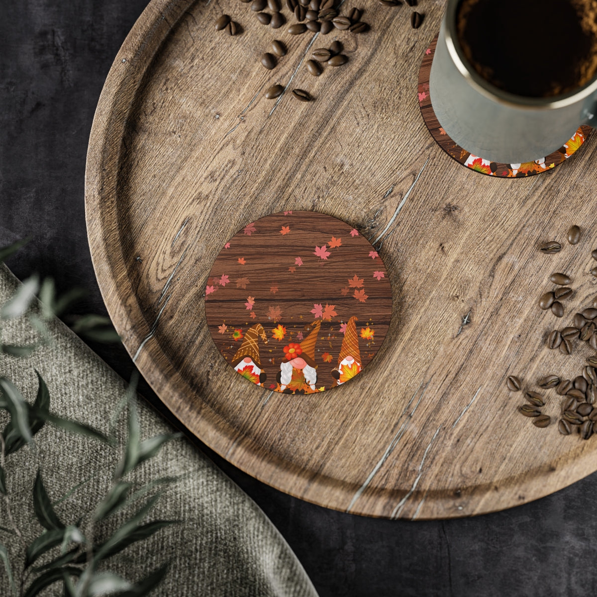 Fall Inspired Gnomies Coasters