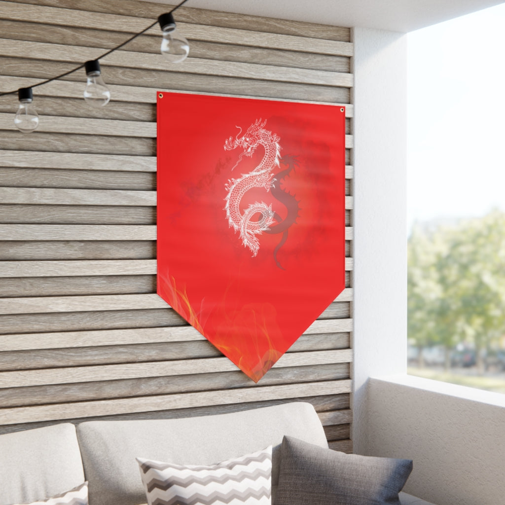 Red Dragon Pennant Banner