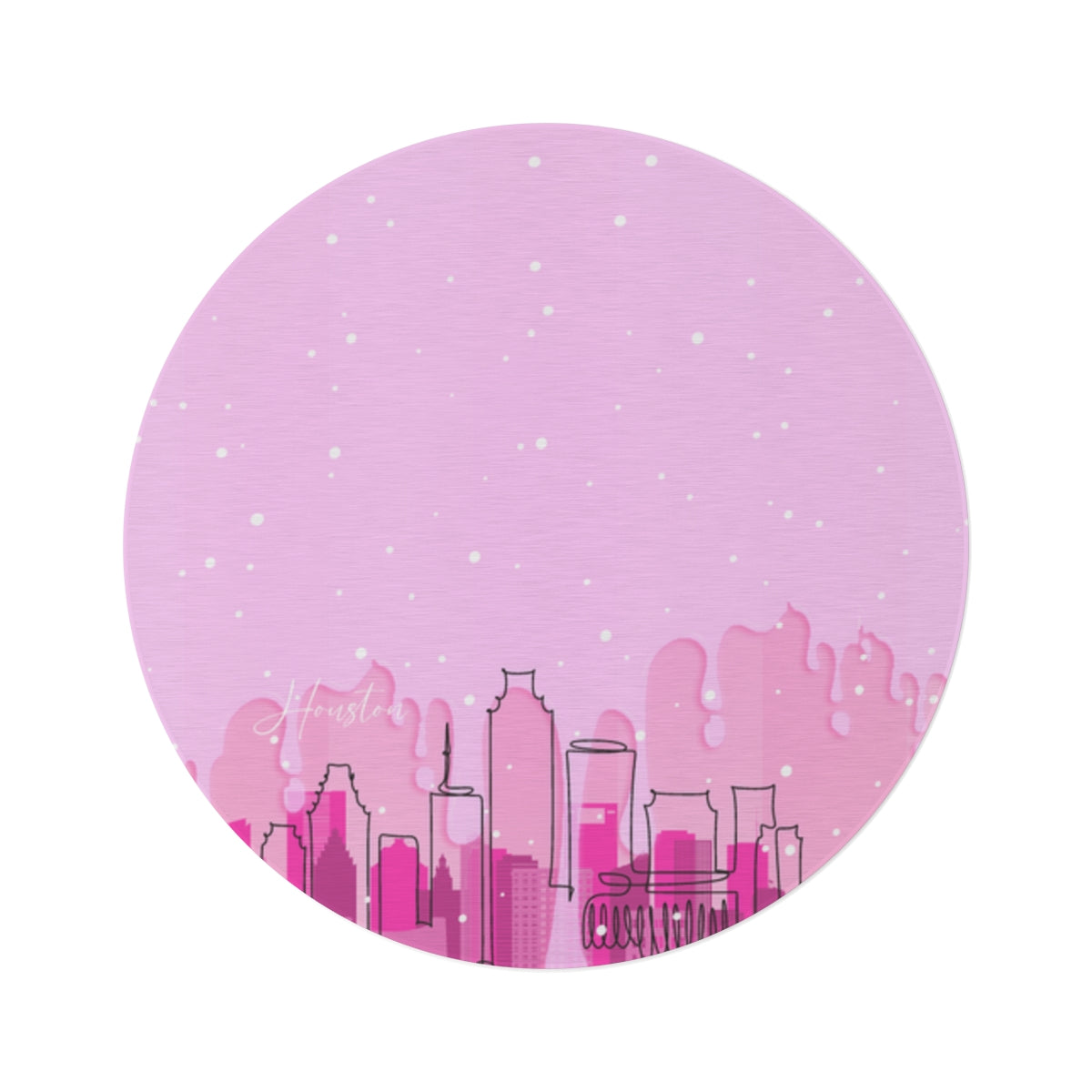 PinkDrip HTX Round Rug