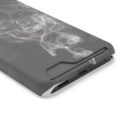 Smokey Skull Phone Case With Card Holder