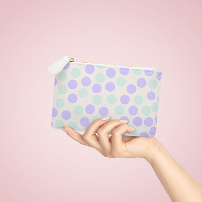 Polka Dotted Mini Clutch Bag