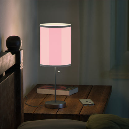 Pink Stripes Lamp on a Stand, US|CA plug