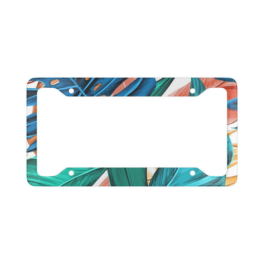 Vibrant Leaf License Plate Frame