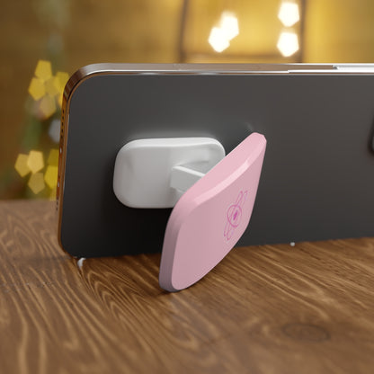 Pink Atom Phone Click-On Grip