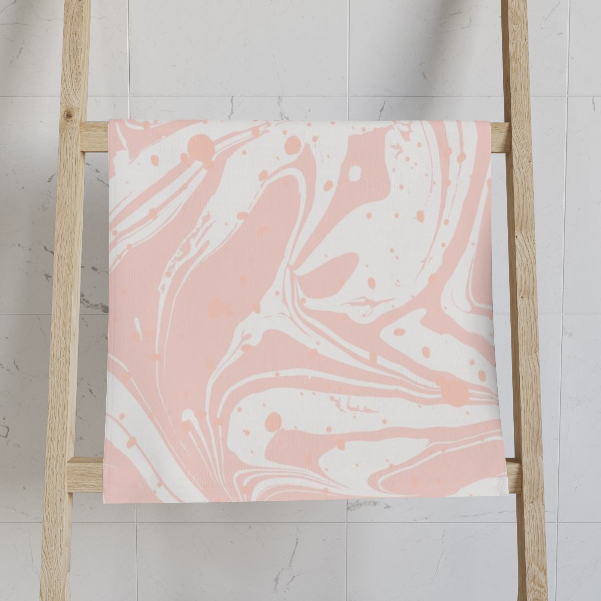 Pink Marble Splat Hand Towel