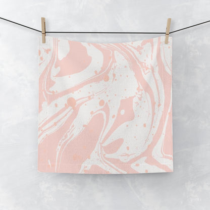 Pink Marble Splat Face Towel