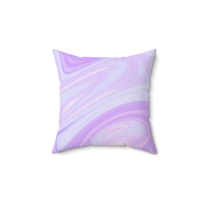 Purple Swirl Suede Pillow Case (Square)