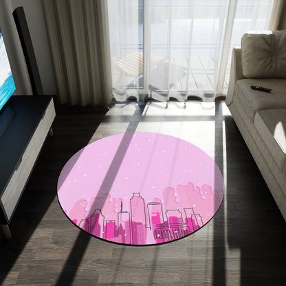 PinkDrip HTX Round Rug